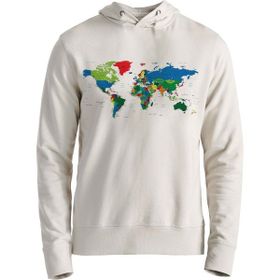 Alfa Tshirt Dünya Haritası Ekru Erkek Sweatshirt