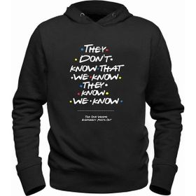 Alfa Tshirt Friends Kapşonlu Siyah Erkek Sweatshirt