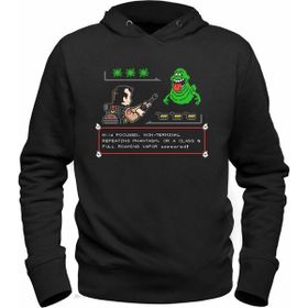 Alfa Tshirt Ghostbusters-Hayalet Avcıları Siyah Kapşonlu Erkek Sweatshirt