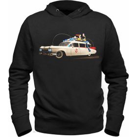 Alfa Tshirt Ghostbusters-Hayalet Avcıları Siyah Kapşonlu Erkek Sweatshirt