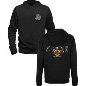 Alfa Tshirt Gun N Roses Dijital Baskılı Siyah Ön Arka Baskılı Erkek Sweatshirt