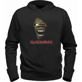 Alfa Tshirt Iron Maiden Siyah Kapşonlu Erkek Sweatshirt