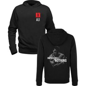 Alfa Tshirt M.ali Dijital Baskılı Siyah Ön Arka Baskılı Erkek Sweatshirt