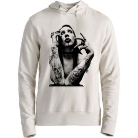 Alfa Tshirt Marilyn Manson Ekru Erkek Sweatshirt