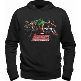 Alfa Tshirt Marvel Siyah Erkek Sweatshirt