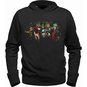 Alfa Tshirt Marvel Siyah Erkek Sweatshirt