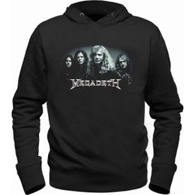 Alfa Tshirt Megadeth Kapşonlu Siyah Erkek Sweatshirt