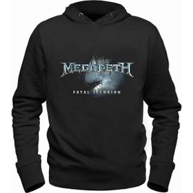 Alfa Tshirt Megadeth Kapşonlu Siyah Erkek Sweatshirt