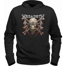 Alfa Tshirt Megadeth Kapşonlu Siyah Erkek Sweatshirt