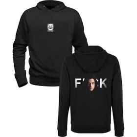 Alfa Tshirt Mr.Robot Baskılı Siyah Ön Arka Baskılı Erkek Sweatshirt