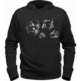 Alfa Tshirt Muhammed Ali Siyah Kapşonlu Erkek Sweatshirt
