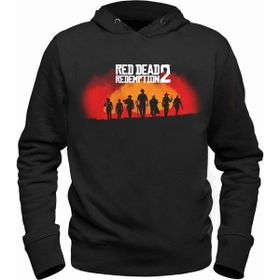 Alfa Tshirt Red Dead Redemptio Siyah Kapşonlu Siyah Erkek Sweatshirt