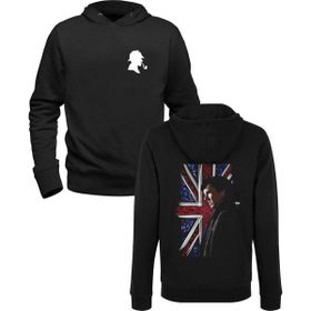 Alfa Tshirt Sherlock Holmes Resimli Baskı Hammer Siyah Ön Arka Baskılı Erkek Sweatshirt