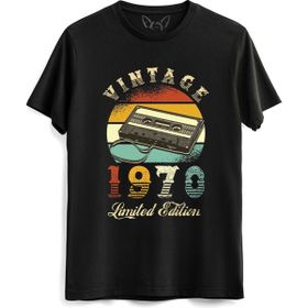 Alfa Tshirt Vintage 1970 Limeted Edition Siyah Erkek T-shirt