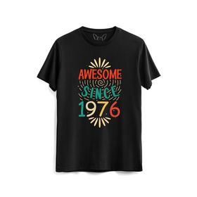 Alfa Tshirt Vintage 1976 Awesome Siyah Erkek T-shirt