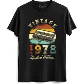 Alfa Tshirt Vintage 1978 Limeted Edition Siyah Erkek T-shirt
