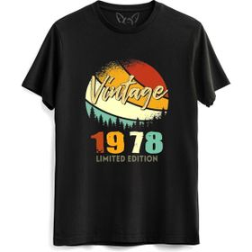 Alfa Tshirt Vintage 1978 Retro Siyah Erkek T-shirt