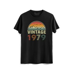 Alfa Tshirt Vintage 1979 Eskitme Siyah Erkek T-shirt