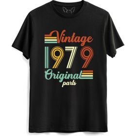 Alfa Tshirt Vintage 1979 Original Parts Siyah Erkek T-shirt