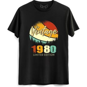 Alfa Tshirt Vintage 1980 Retro Siyah Erkek T-shirt