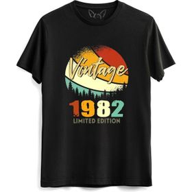 Alfa Tshirt Vintage 1982 Retro Uzun Kollu Siyah Erkek T-shirt