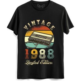 Alfa Tshirt Vintage 1988 Limeted Edition Siyah Erkek T-shirt