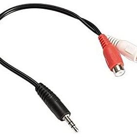 Alfais 4227 3.5 mm Stereo Erkek Dişi 2 RCA Tos Ses Kablo Çevirici Adaptör