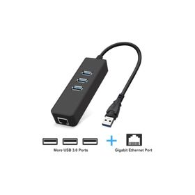 Alfais 4263 USB 3.0 To Ethernet Gigabit RJ45 3 Port Hub Çoklayıcı Adaptör