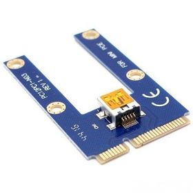 Alfais 4276 Pci-E 1x To 16X Mini USB 3.0 Riser Yükseltici Uzatma Kartı