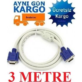 Alfais 4283 VGA Monitör 3 Metre Erkek-Erkek Görüntü Kablosu