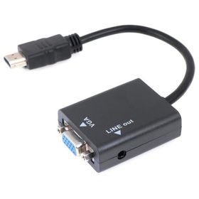 Alfais 4289 HDMI To VGA Ses Destekli Monitör Dönüştürücü Kablo Çevirici Adaptör
