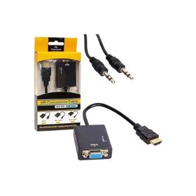 Alfais 4289 HDMI To VGA Ses Destekli Monitör Dönüştürücü Kablo Çevirici Adaptör