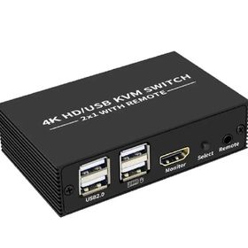 Alfais 4306 HDMI KVM 2 Port USB Type-C 2 PC Tek Kasa Klavye Mouse Kontrol Çoklayıcı Switch