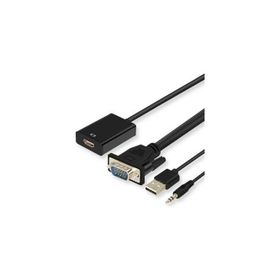 Alfais 4310 VGA to HDMI Çevirici Dönüştürücü Adaptör Kablosu