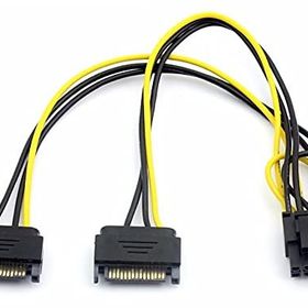 Alfais 4327 2x Sata To 8 Pin (6+2 ) Pci-E Express Güç Molex Güç Kablosu