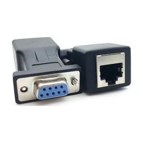 Alfais 4349 RS232 To RJ45 9 Pin 30 mt Ethernet Adaptör Ekleme Ek Uzatıcı Extender Çevirici-Dönüştürücü
