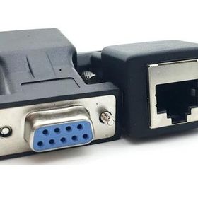 Alfais 4349 RS232 To RJ45 9 Pin 30 mt Ethernet Adaptör Ekleme Ek Uzatıcı Extender Çevirici-Dönüştürücü