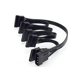Alfais 4355 Molex IDE 4 Pin To 5 Port Sata Power HDD 60 cm Güç Çoklayıcı Kablo