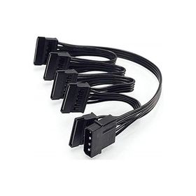 Alfais 4355 Molex IDE 4 Pin To 5 Port Sata Power HDD 60 cm Güç Çoklayıcı Kablo