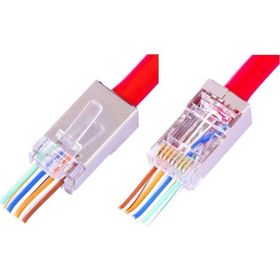 Alfais 4388 10 Adet Yeni Nesil Delikli Metal Rj45 Jack İnternet Cat Kablo Ucu
