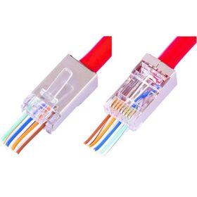 Alfais 4388 10 Adet Yeni Nesil Delikli Metal Rj45 Jack İnternet Cat Kablo Ucu
