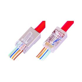 Alfais 4388 10 Adet Yeni Nesil Delikli Metal Rj45 Jack İnternet Cat Kablo Ucu