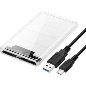 Alfais 4389 2.5 Sata Type C USB 3.1 USB 3.0 Şeffaf Harici Hard Disk Kutusu