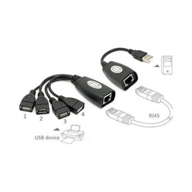 Alfais 4406 50 mt 4 Port Cat RJ45 USB Hub Ek Uzatma Extender