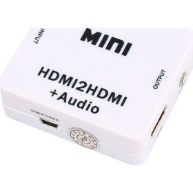 Alfais 4437 HDMI To HDMI + 3.5 mm Ses Sistemi Dijital Çevirici Ayırıcı Adaptör