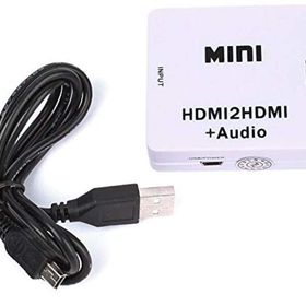 Alfais 4437 HDMI To HDMI + 3.5 mm Ses Sistemi Dijital Çevirici Ayırıcı Adaptör