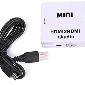 Alfais 4437 HDMI To HDMI + 3.5 mm Ses Sistemi Dijital Çevirici Ayırıcı Adaptör