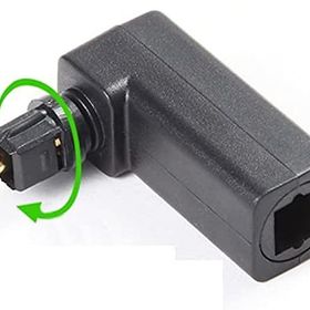 Alfais 4440 Fiber Optik Toslink M/F Dijital 90 Derece Dirsek L Çevirici Dönüştür Adaptör