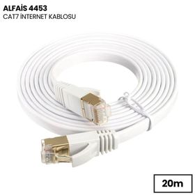 Alfais 4453 Cat7 Ethernet RJ45 600MHz 10GBPS 20 mt Modem İnternet Kablosu