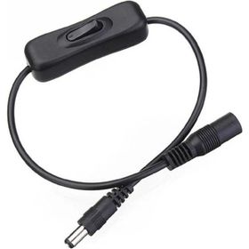 Alfais 4462 5.5x2.1 mm Anahtarlı DC Dişi Erkek Adaptör Güç Power Bağlantı Kablosu